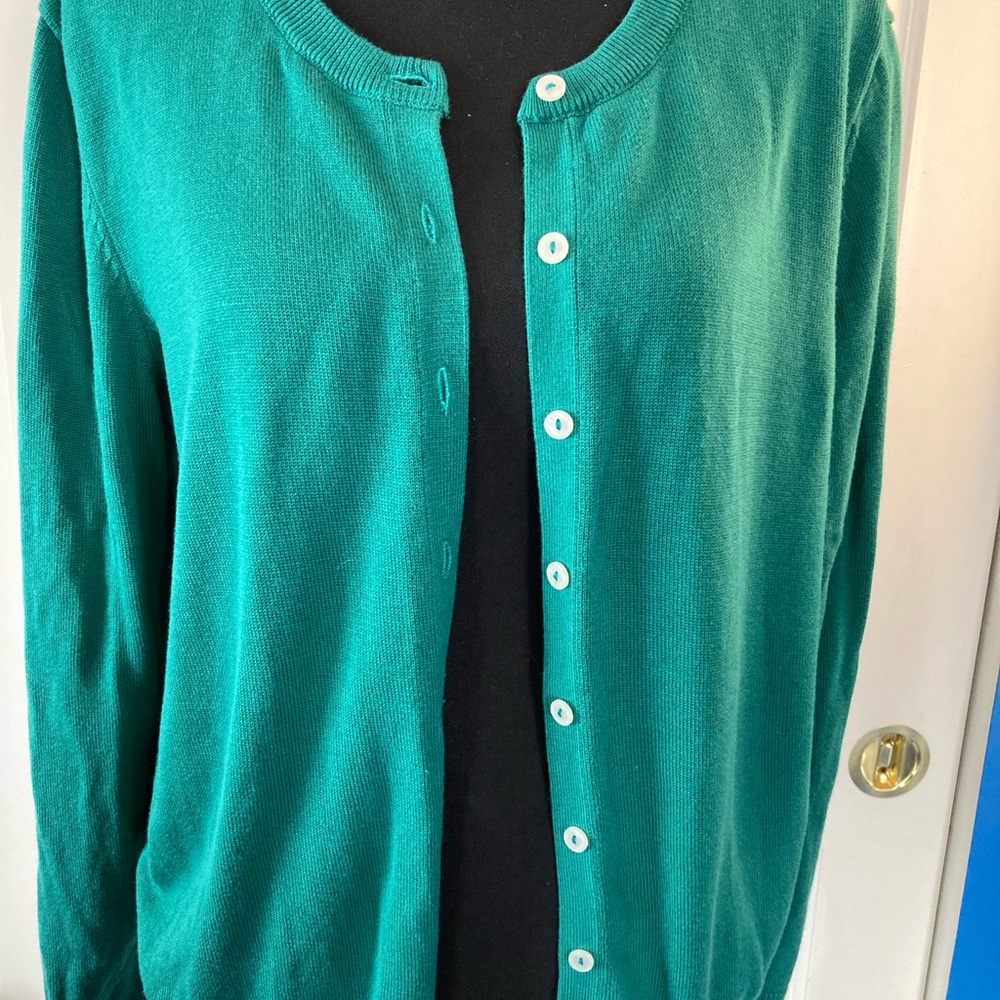 Croft & Barrow Green Cardigan L